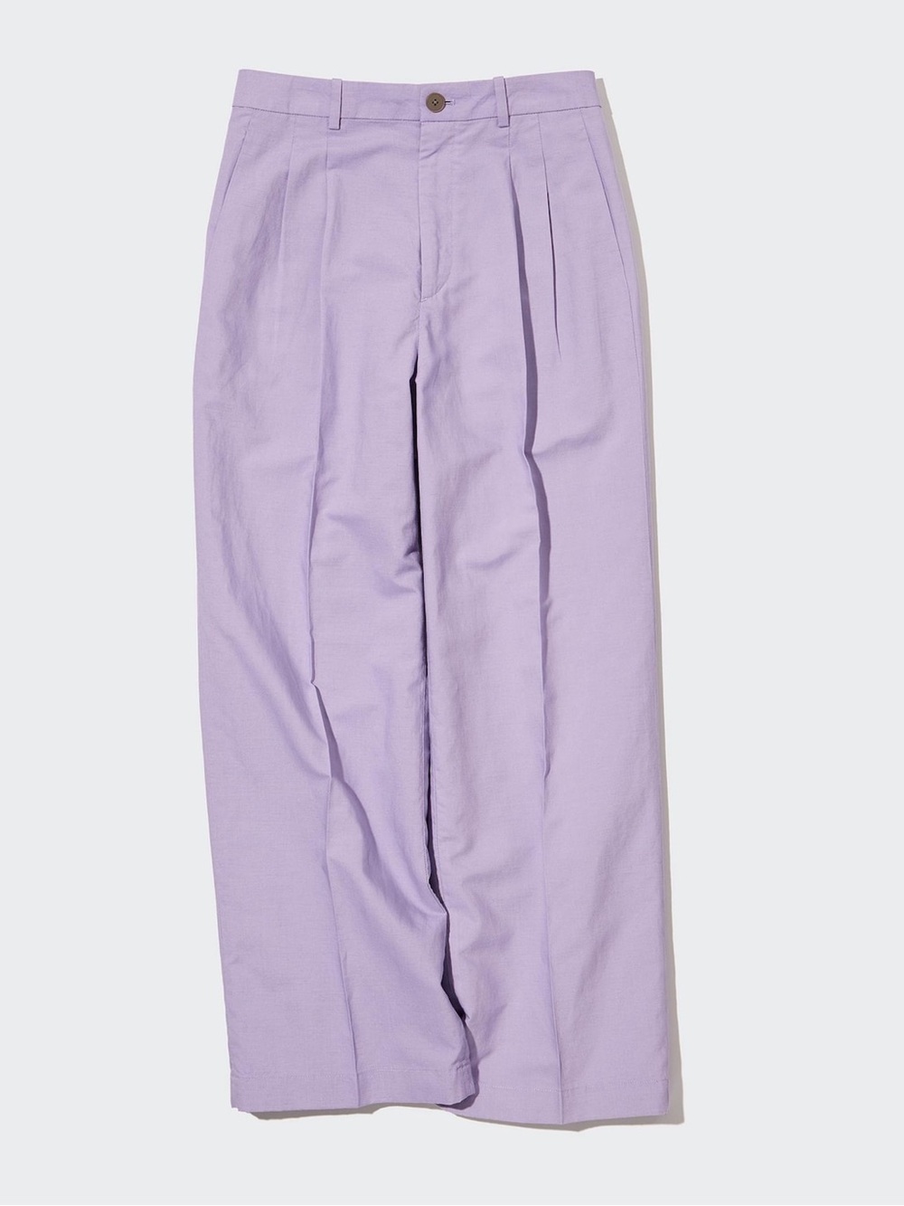 Uniqlo Linen and Cotton Blend Purple Wide Leg Pants